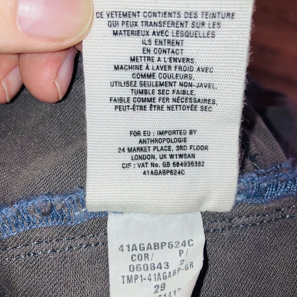 Pilcro And The Letterpress Jeans, Size 29 FY/Serif Zipper Pockets & Legs -AA0027 - Picture 9 of 14